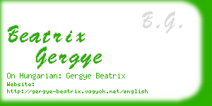beatrix gergye business card